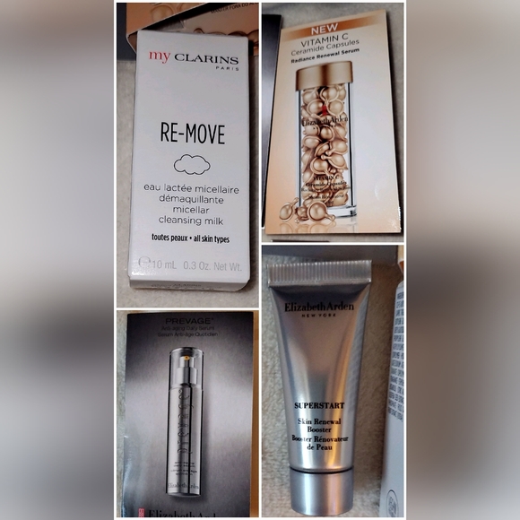 NEW Elizabeth Arden Clarins Bundle of 4 Skin Care Cleanser Serum - Picture 2 of 10